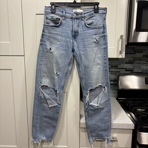 Zara The Slim Boyfriend jeans in beach blue